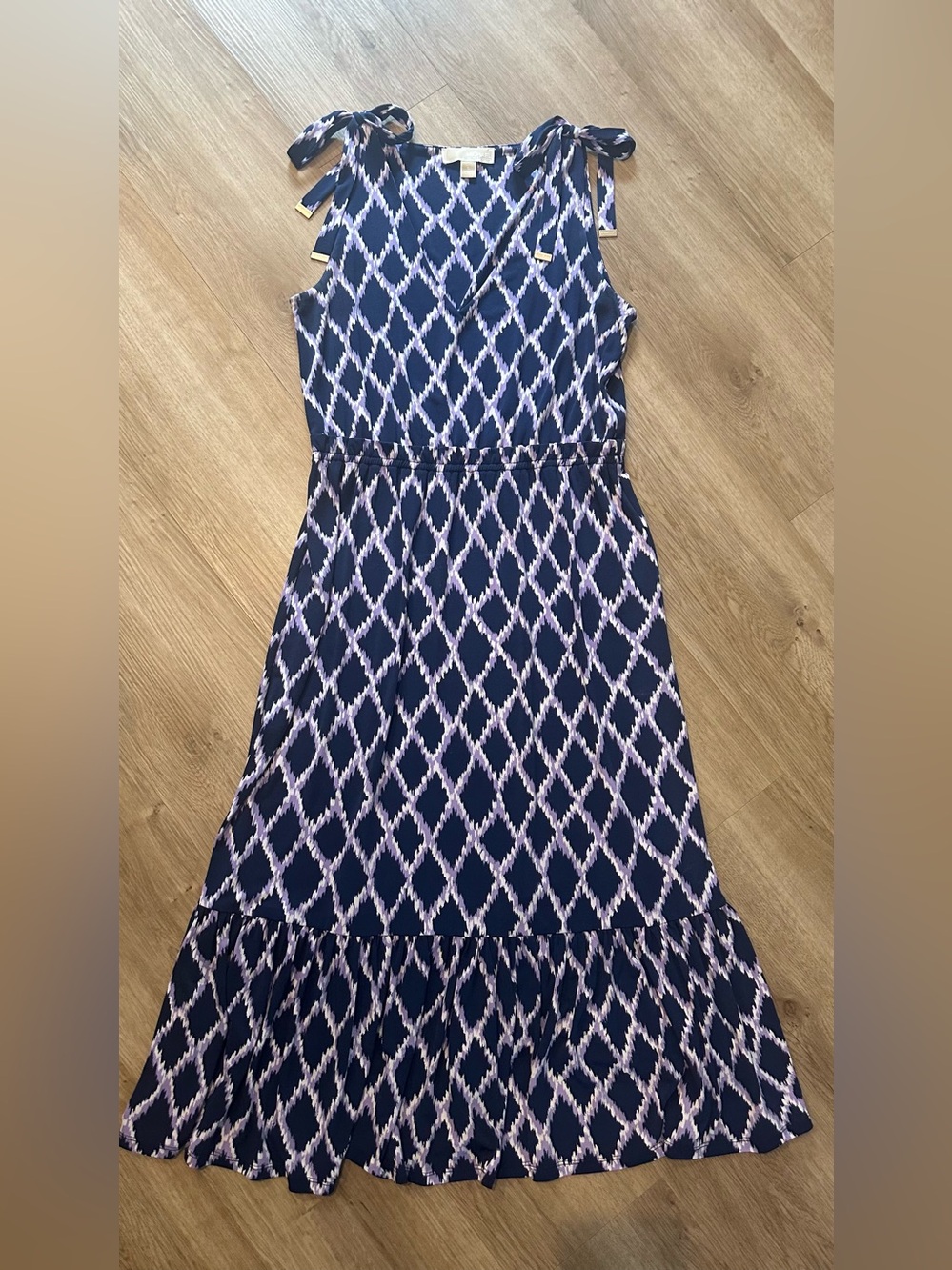 Michael Kors midi tie  shoulder dress S